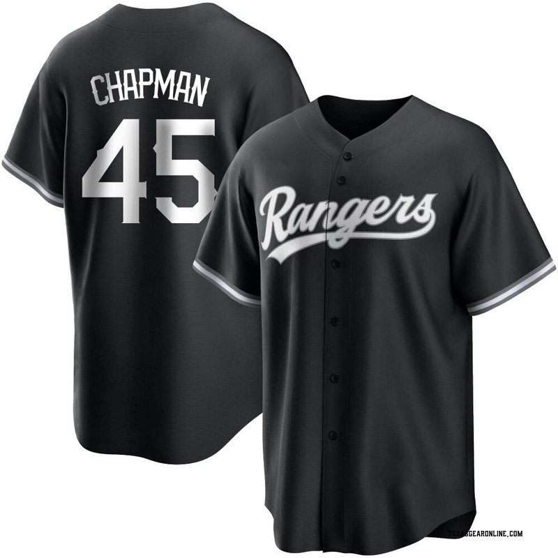 Aroldis Chapman Youth Texas Rangers Jersey - Black/White Replica
